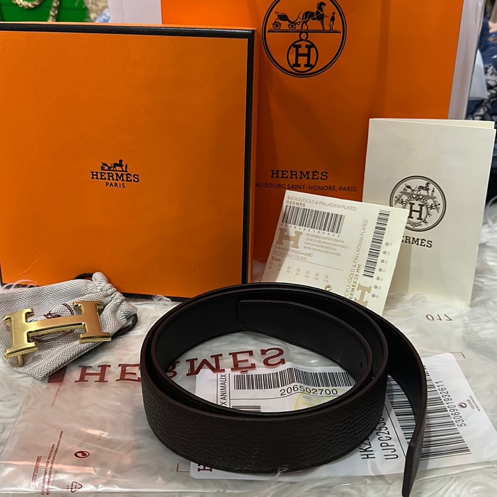 Hermes belt reversible imitation. With box